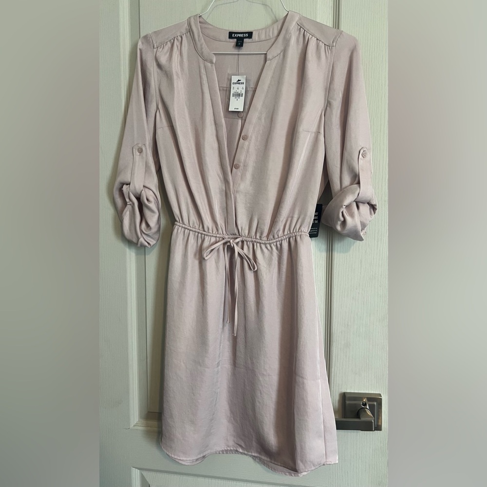 Express Women's Pink Shirt Dress size small - NEW